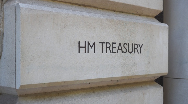 exterior of HM Treasury, London